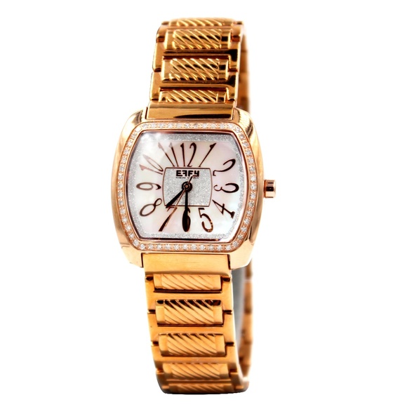 Gold Diamond White Dial Unisex Watch main image 6